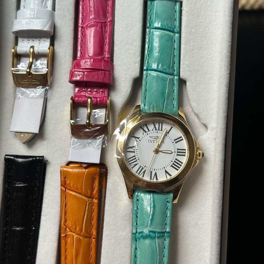 Invicta Special Edition Angel Watch Set with Extra Colorful Bands Straps - Picture 3 of 7